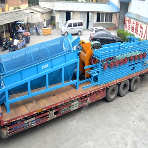 兩臺GTS1545無軸滾筒篩沙機(jī)發(fā)貨圖片_發(fā)往廣東佛山_篩分砂子