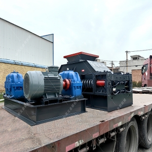 2PG800X600對輥破碎機(jī)發(fā)貨圖片_發(fā)往廣西三江_鵝卵石制砂