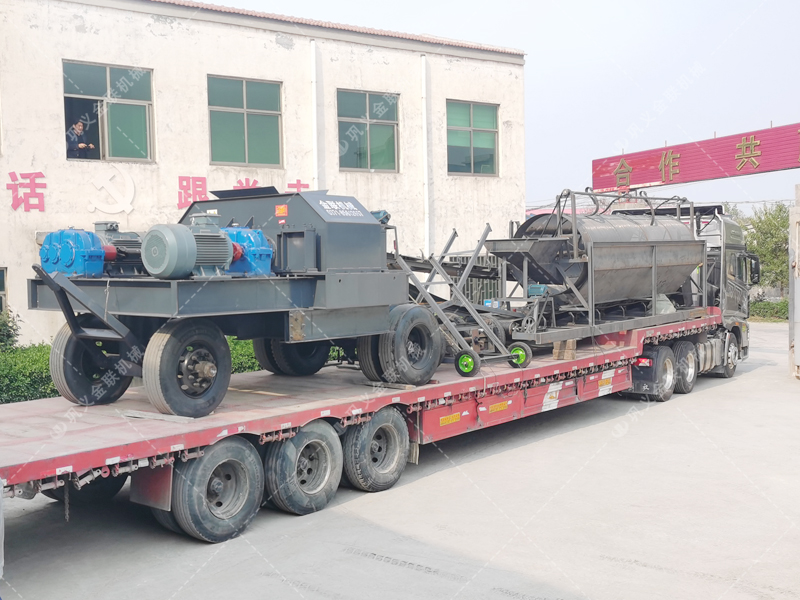 2PG1200x800大型移動(dòng)式對(duì)輥破碎機(jī)發(fā)貨 破碎石灰石